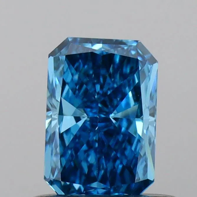 0.54ct Radiant Lab Grown Diamond (Colour Fancy Vivid Blue, Clarity VVS2, IGI Certified)