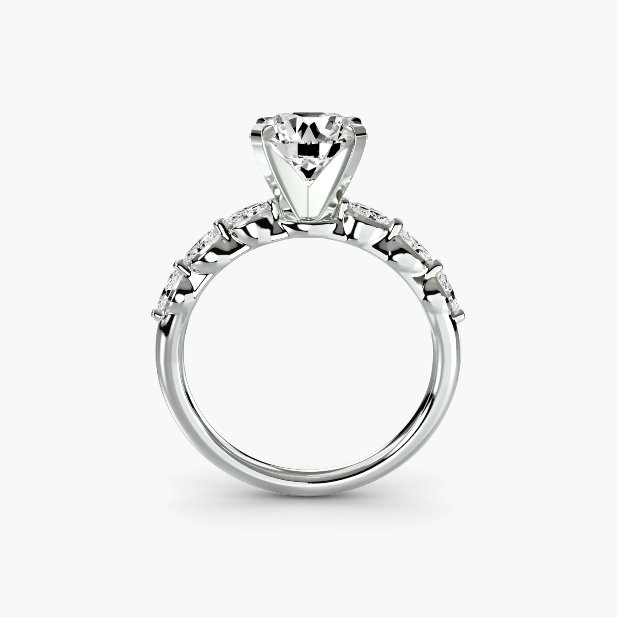 The Floral Accent Solitaire