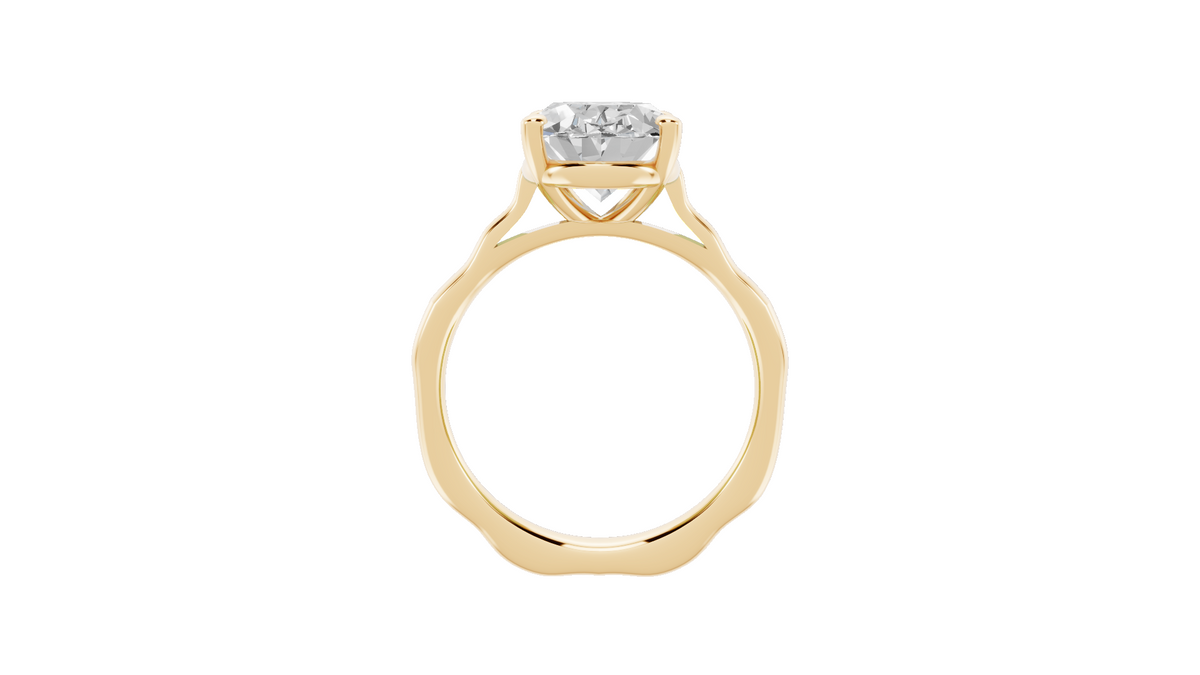 Customised Solitaire Ripple Ring