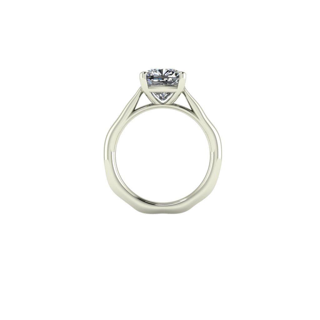 Customised Solitaire Ripple Ring