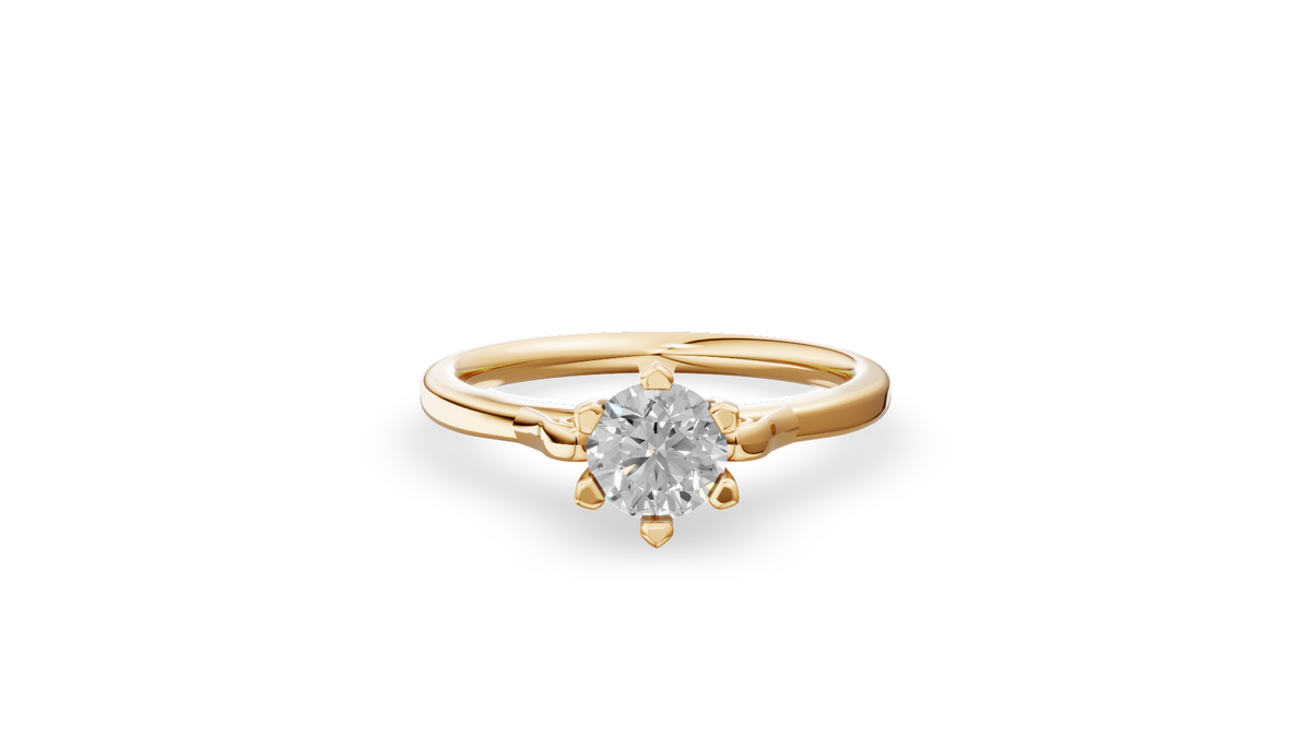 Customised Solitaire Scroll Ring