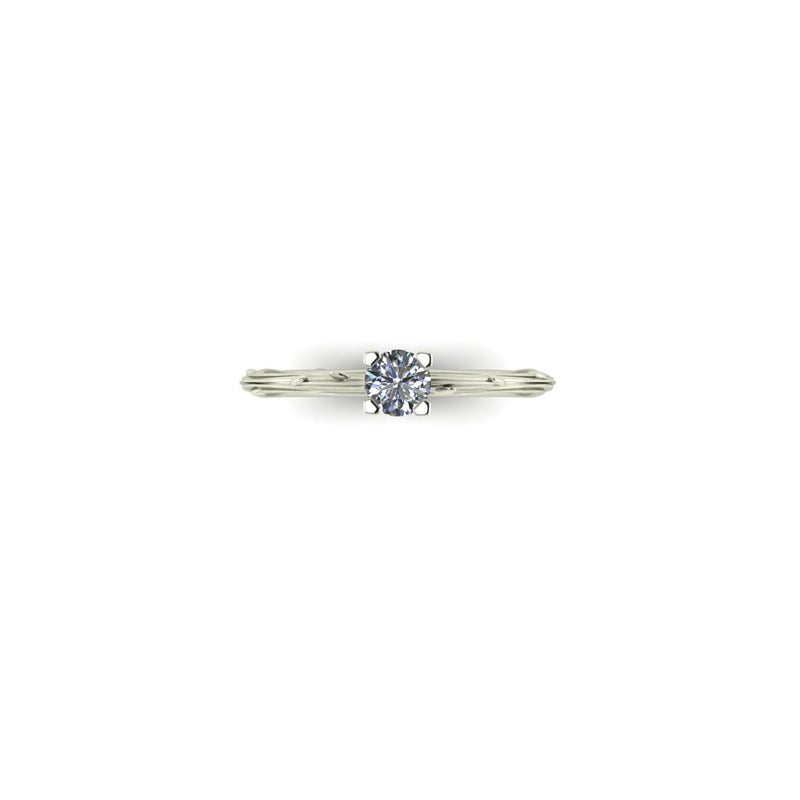Organic Dew Drop 0.30ct 4 Claw Solitaire Engagement Ring