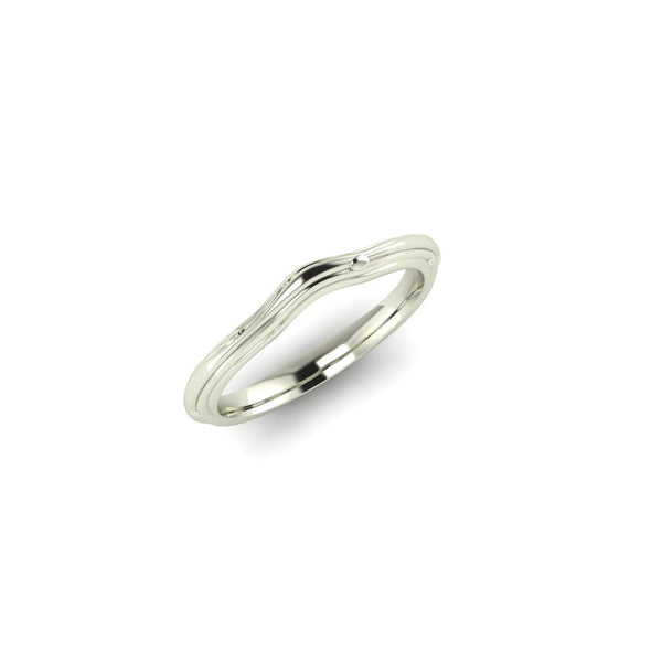 Shaped Organic Wedding Ring