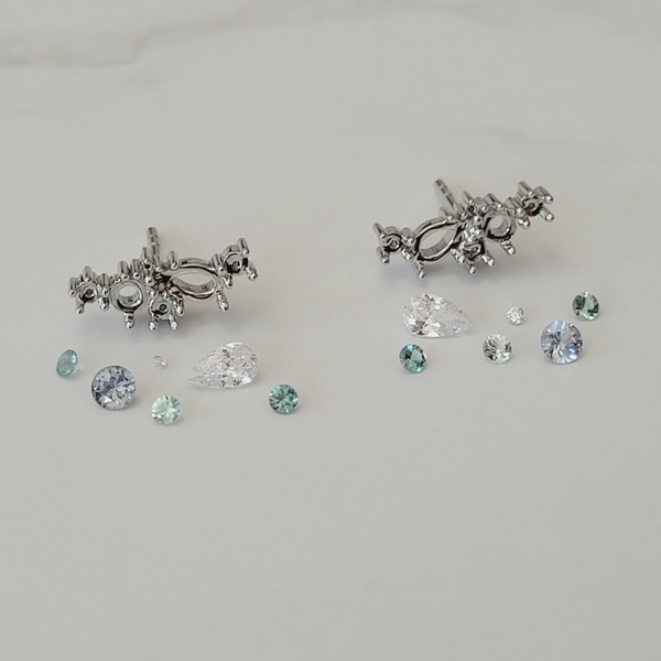 Bespoke Experience Constellation Earrings Semi Mount