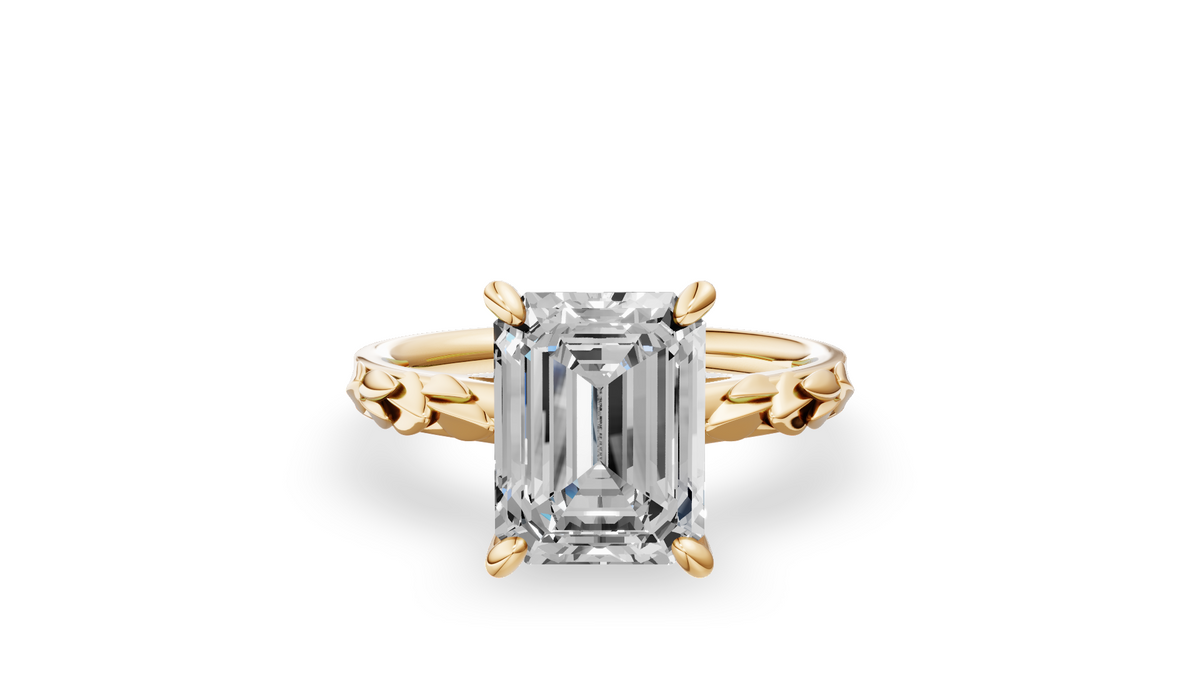 Customised Solitaire Forest Ring