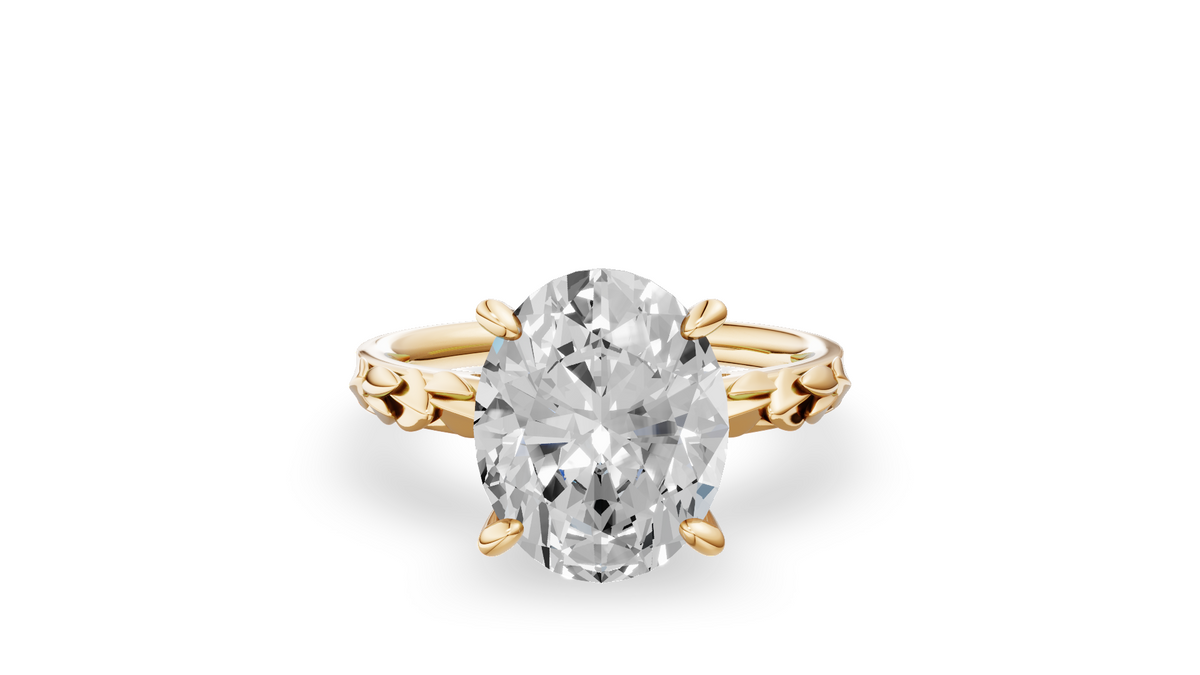 Customised Solitaire Forest Ring