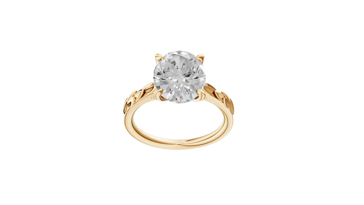 Customised Solitaire Forest Ring