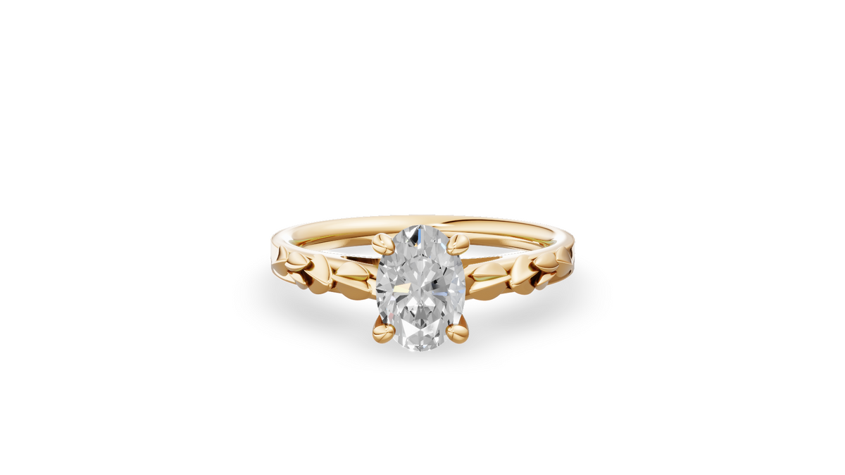 Customised Solitaire Forest Ring