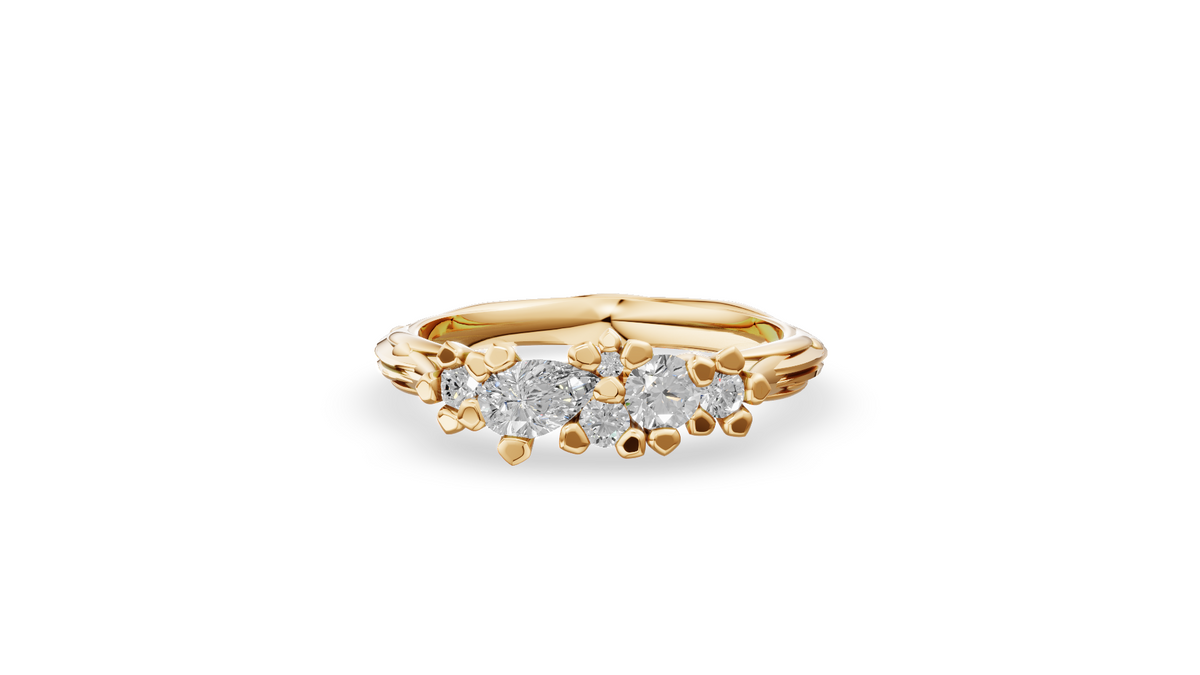 Customised Organic Constellation Engagement Ring