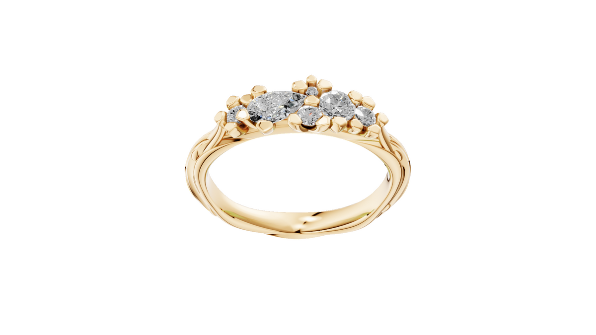 Customised Organic Constellation Engagement Ring
