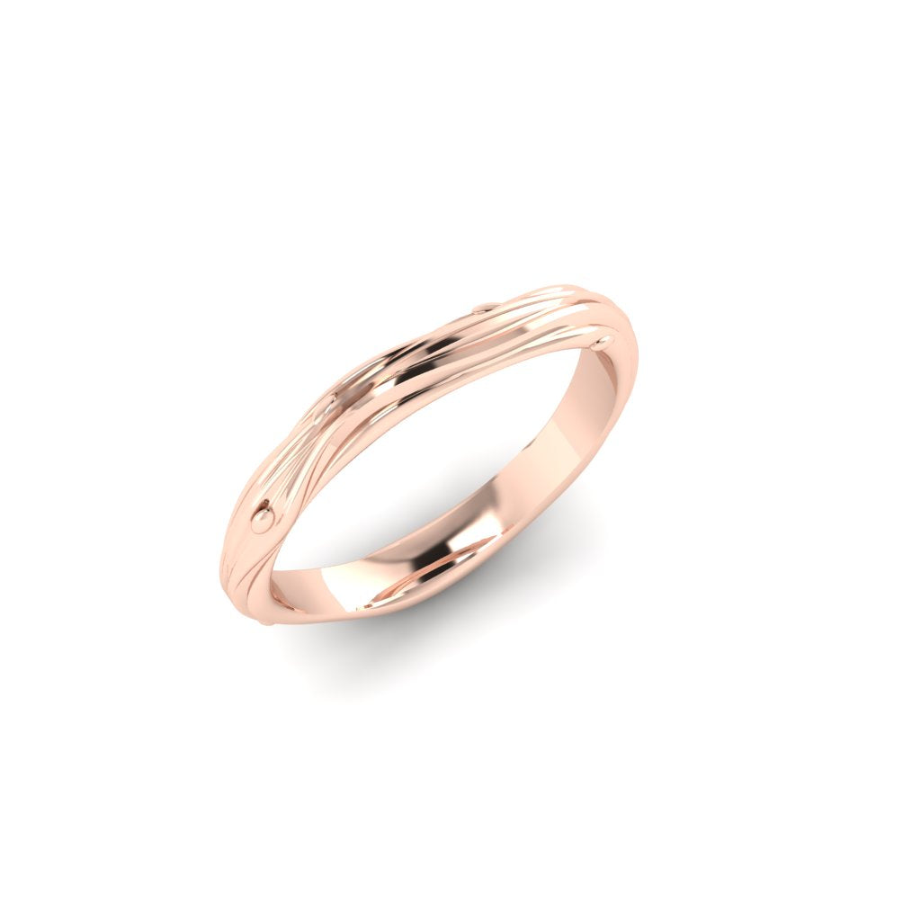 Narrow Organic Wedding Ring 2.5mm