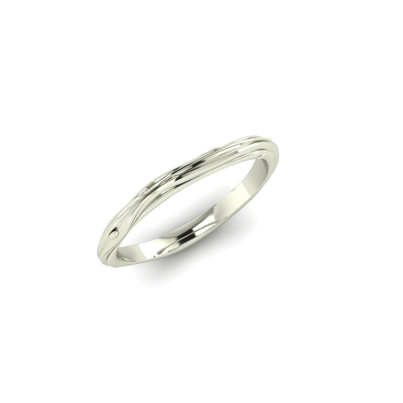 Narrow Organic Wedding Ring 2.5mm