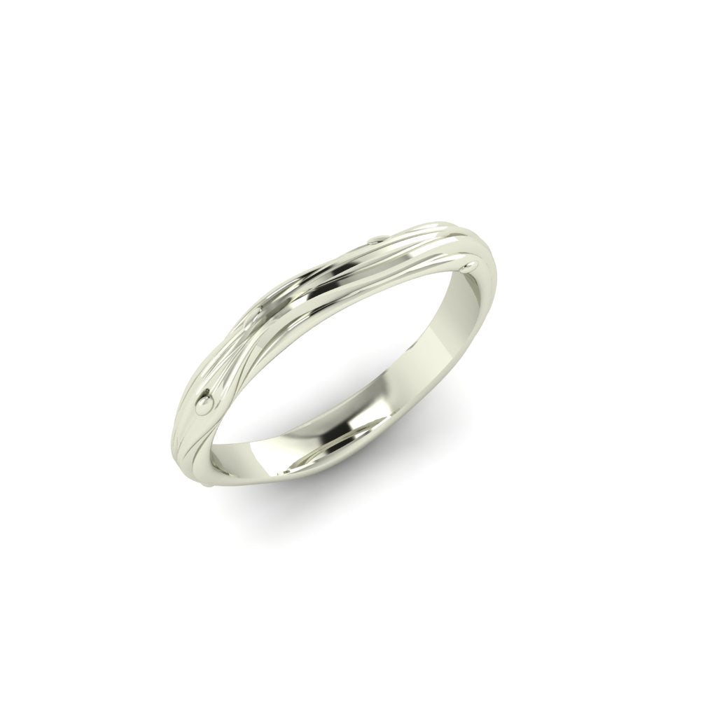 Narrow Organic Wedding Ring 2.5mm
