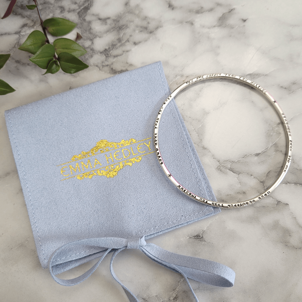 Silver christening sale bracelet engraved