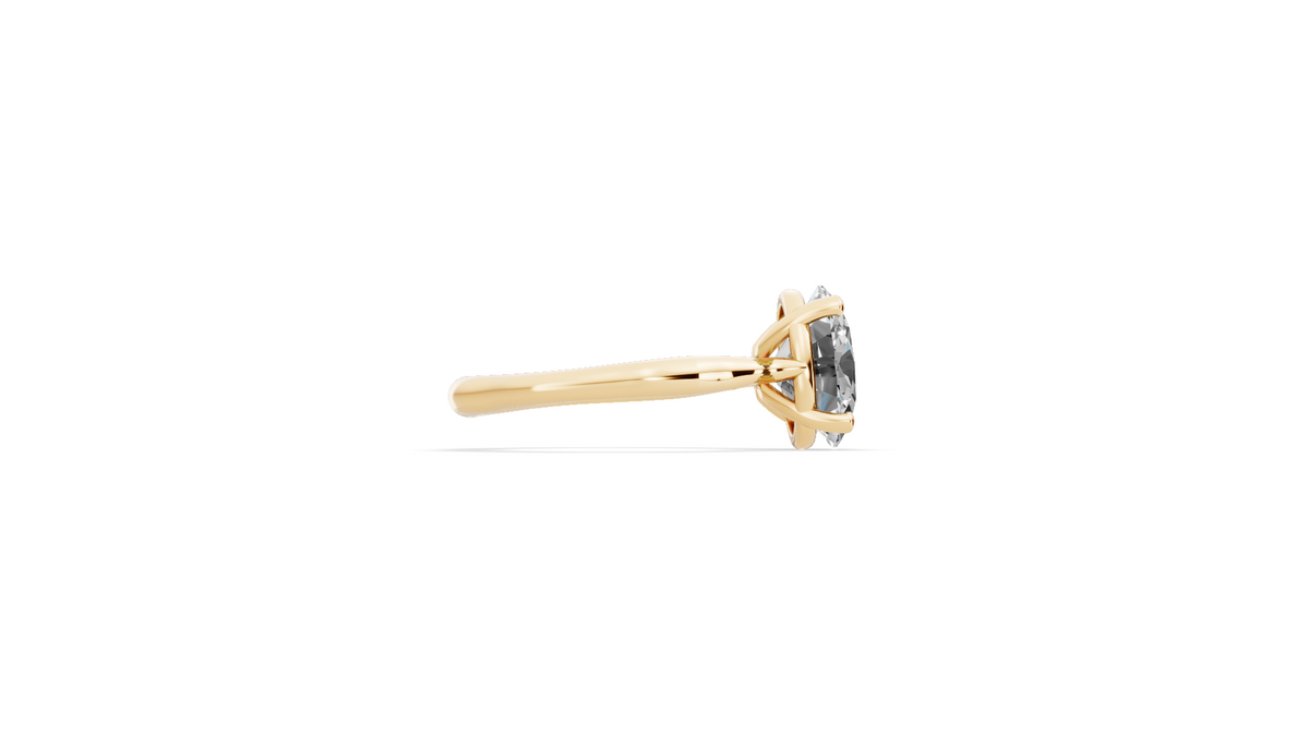 Customised Solitaire Ripple Ring