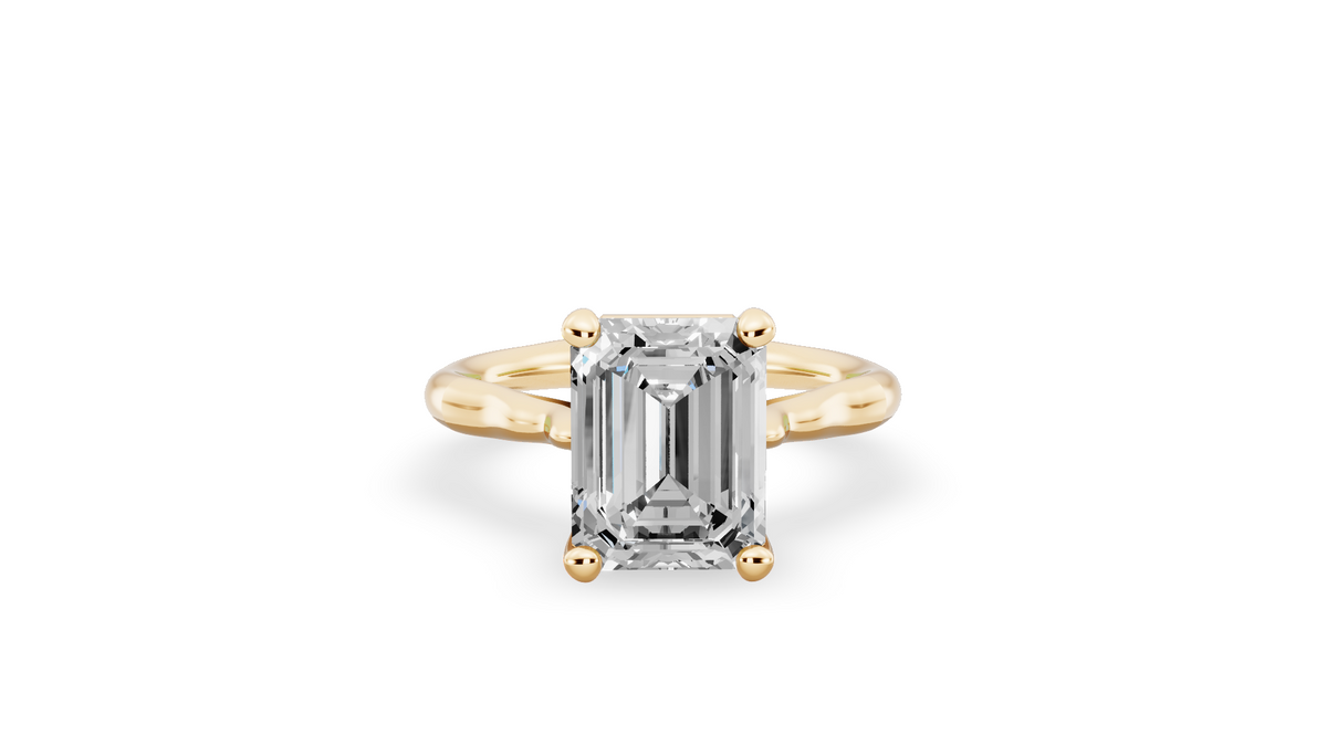 Customised Solitaire Ripple Ring