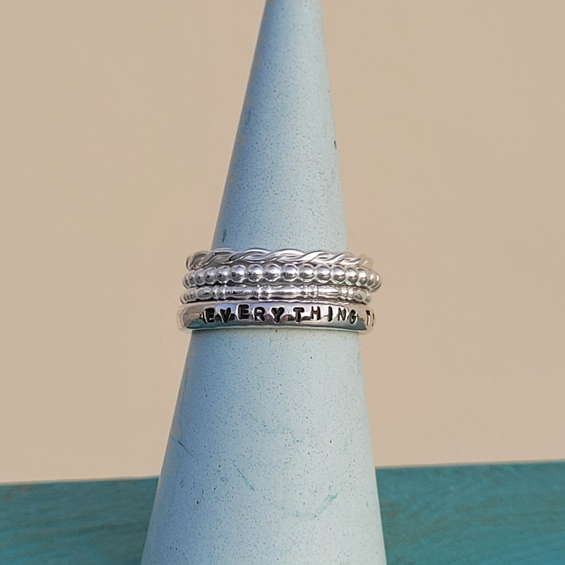 Silver stacking rings on sale