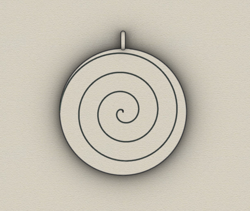 Spiral Mirror Pendant