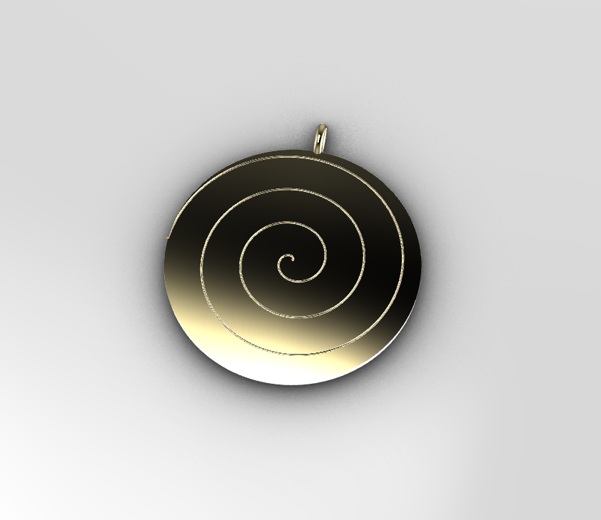 Spiral Mirror Pendant