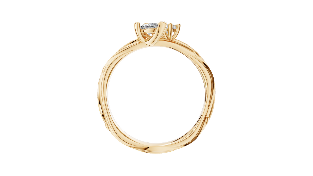 Customised Organic Cluster 3 Stone Engagement Ring
