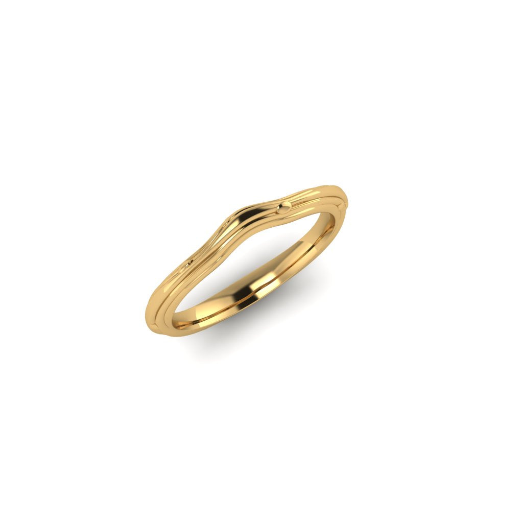 Shaped Organic Wedding Ring