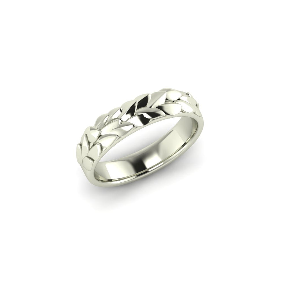Braided wedding band white gold top