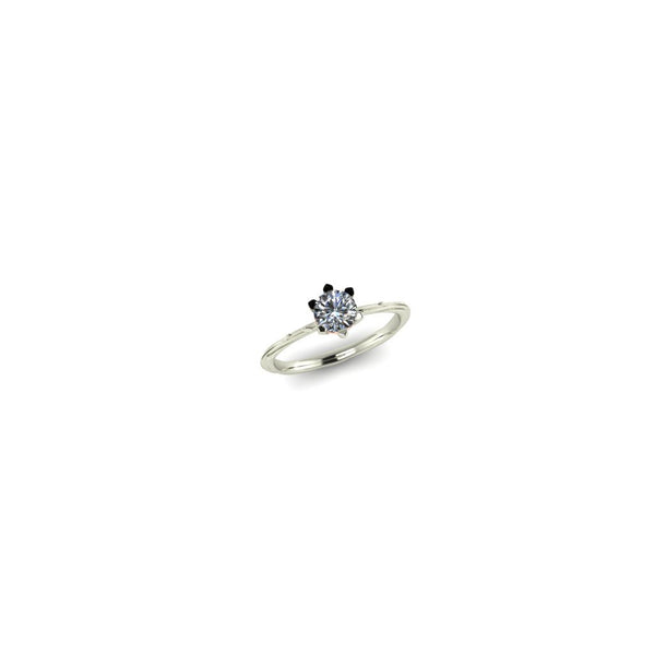 Organic Dew Drop 0.60ct 6 Claw Solitaire Engagement Ring