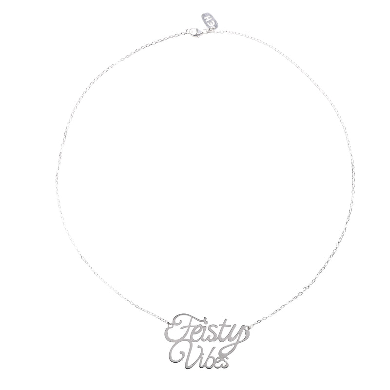 Silver Feisty Vibes Necklace